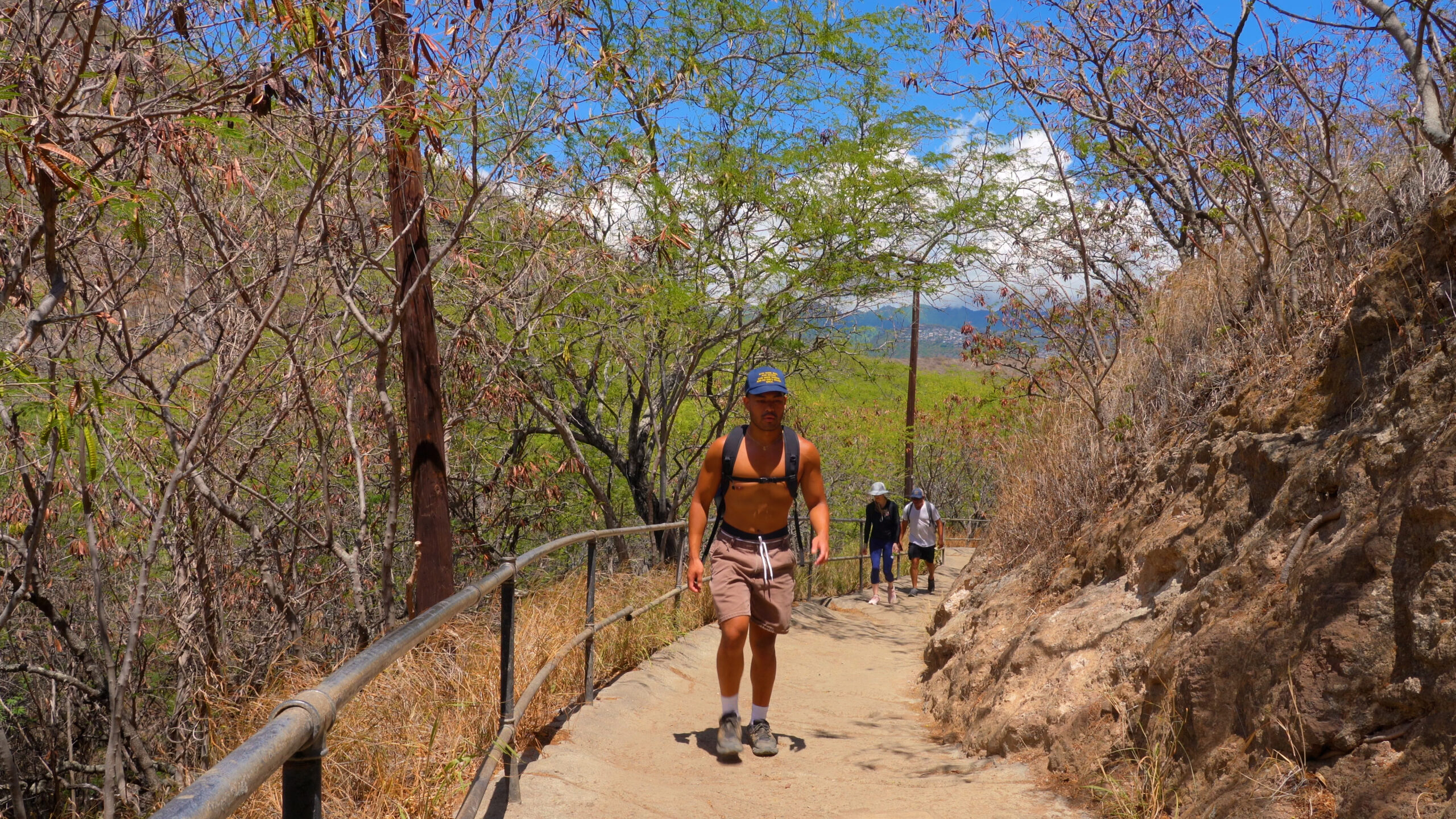 Hiking on Diamond Head Crater Summit Trail