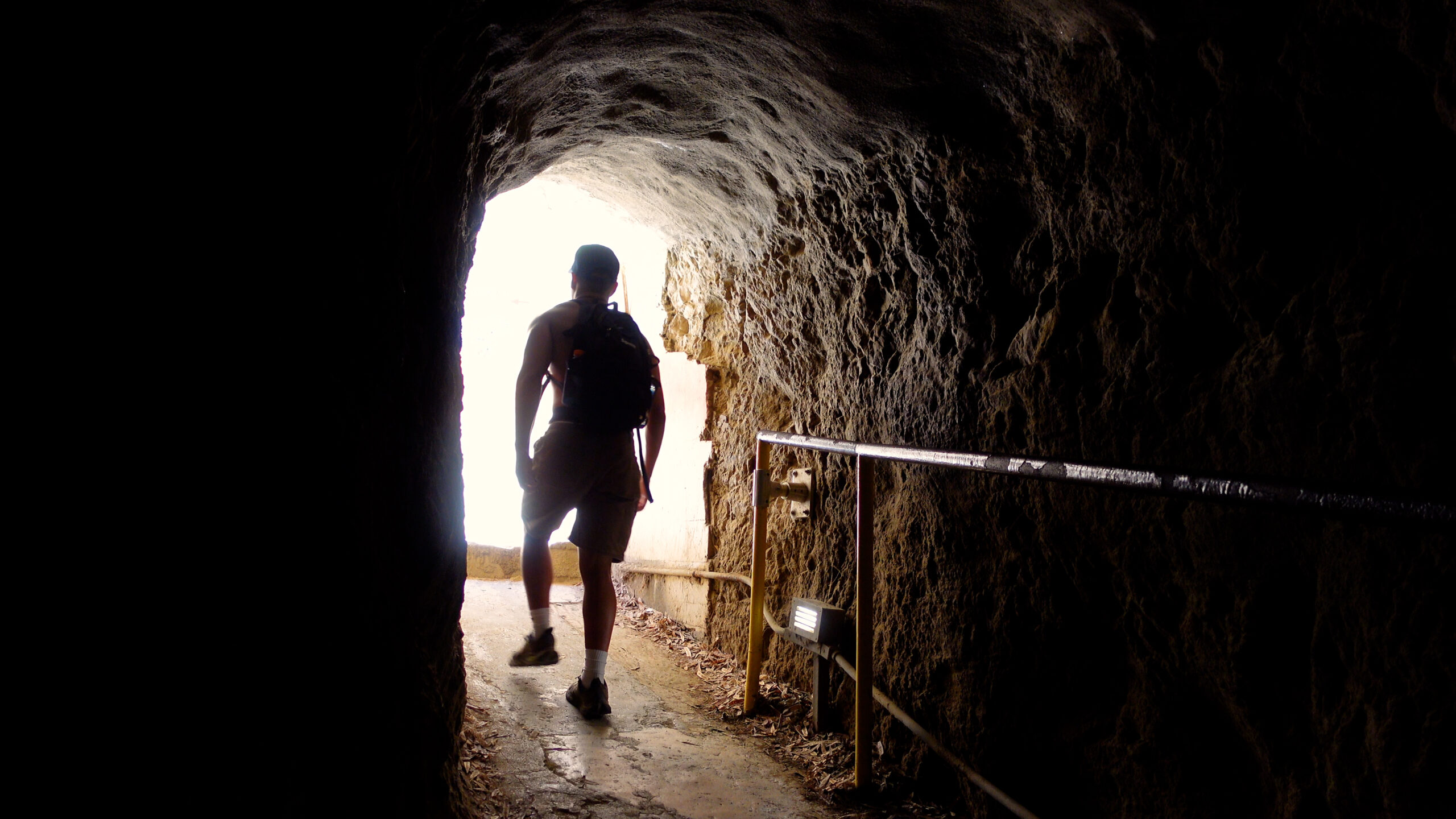 Exiting Tunnel on Diamond Head Crater Summit Trail