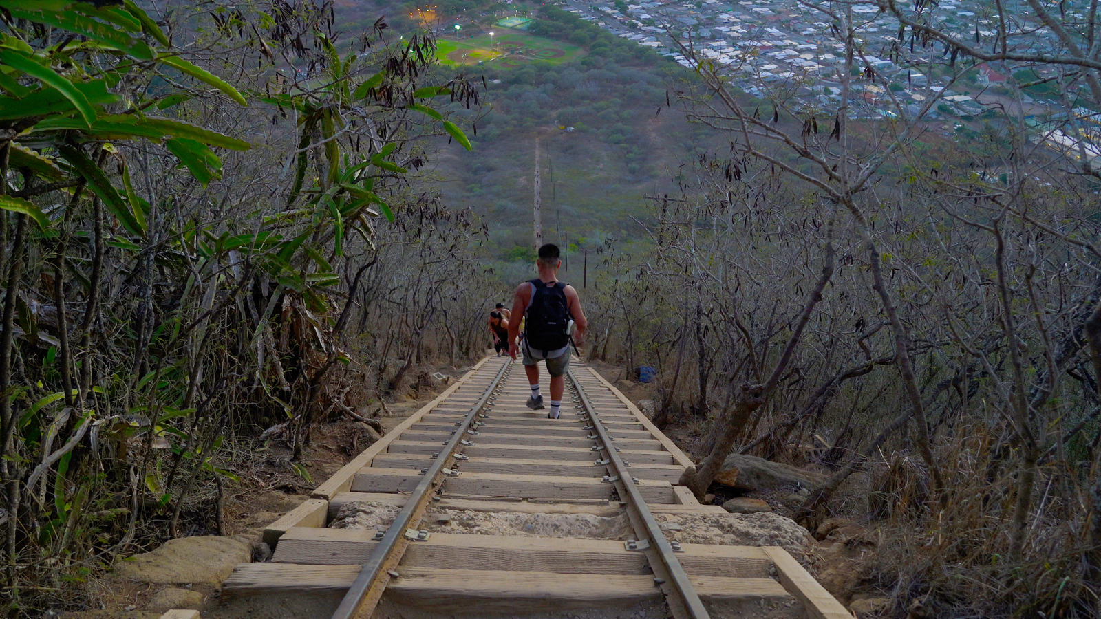 Koko Crater Tramway Downward View