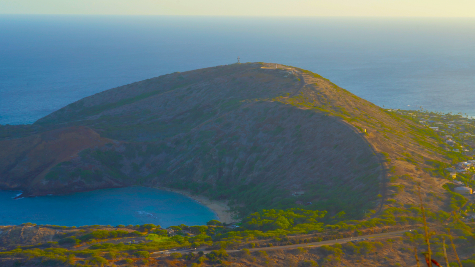 Kokohead Crater View of Hanauma Bay Ridge Top