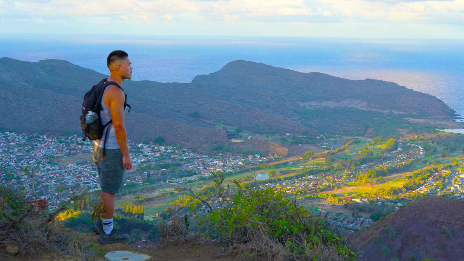 Kokohead Summit View of East Honolulu, Hawaii