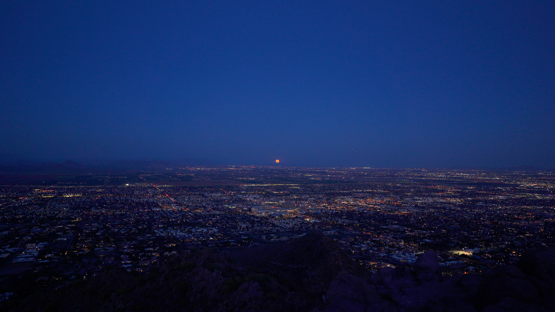 Camelback Mountain Summit Moonrise